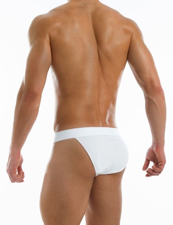 MODUS VIVENDI Sumo Brief or T - String Functional Press - Stud Buttons White 150123