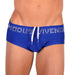 Modus Vivendi Swim - Briefs With Shiny Metallic Cubic Waistband Blue BS1811 10 - SexyMenUnderwear.com