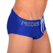 Modus Vivendi Swim - Briefs With Shiny Metallic Cubic Waistband Blue BS1811 10 - SexyMenUnderwear.com