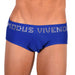 Modus Vivendi Swim - Briefs With Shiny Metallic Cubic Waistband Blue BS1811 10 - SexyMenUnderwear.com