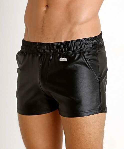 Modus Vivendi Swim - Short Elegant Glossy Shiny Black Swimwear S1727 1481