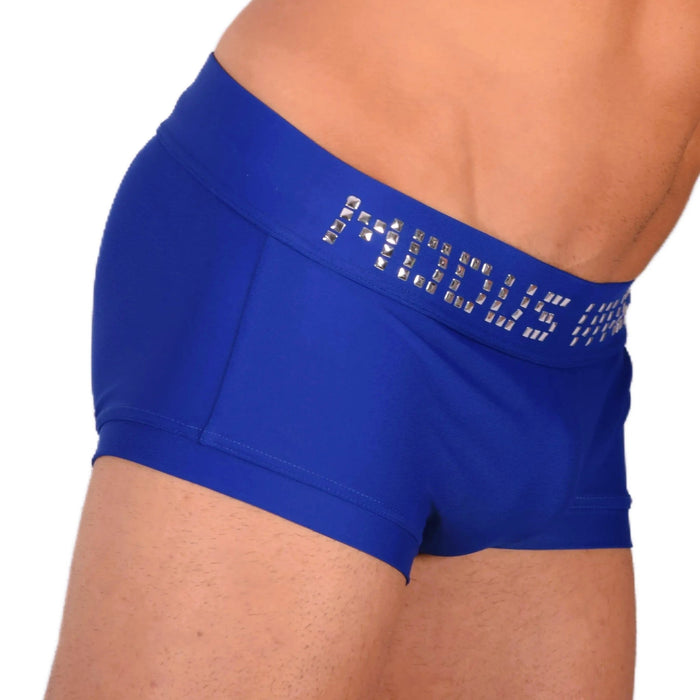 Modus Vivendi Swimwear Metallic Brand Brazil Swim - Trunk Blue BS1821 22 - SexyMenUnderwear.com