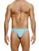 MODUS VIVENDI T - String Striped Crochet Thong Back V - Shape in Light Blue 07411 - SexyMenUnderwear.com