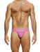 MODUS VIVENDI T - String Striped Crochet Thong Back V - Shape in Light Pink 07411 - SexyMenUnderwear.com