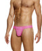 MODUS VIVENDI T - String Striped Crochet Thong Back V - Shape in Light Pink 07411 - SexyMenUnderwear.com