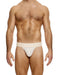 MODUS VIVENDI T - String Striped Crochet Thong Back V - Shape in Natural 07411 - SexyMenUnderwear.com