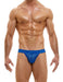 MODUS VIVENDI Tanga Brief ARMOR Knitted Metallic Yarns Blue 01012 B54 - SexyMenUnderwear.com