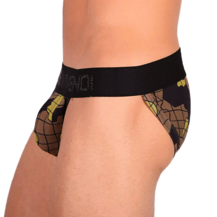 Modus Vivendi Tanga - Brief Camo Army Trapped Luxury Lurex Khaki 11012 8 - SexyMenUnderwear.com