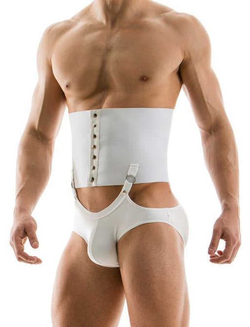 MODUS VIVENDI Transformer Briefs Cotton Extra Wide Bands White Brief 16211 B86 - SexyMenUnderwear.com