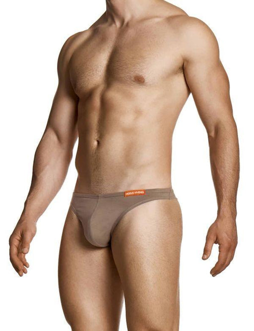 MODUS VIVENDI Upcycled Cotton Thong String - Style Knit Thongs in Brown 22411 - 12