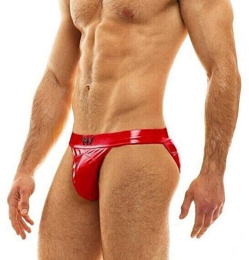Modus Vivendi Vinyl Tanga Brief Lavish Red Viral Vinyl Tight Fit 08012 B521
