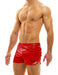 Modus Vivendi Viral Vinyl Shorts Glossy Shiny Red Short 08061 89A - SexyMenUnderwear.com