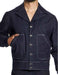 Modus Vivendi Woven Denim Blue Jacket Notch Collar Opening Front Pocket 11451 B44 - SexyMenUnderwear.com