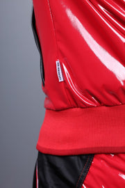 MR. RIEGILLIO PVC Jacket 24 Tracksuit Shiny Red R10158