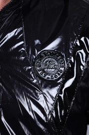 MR. RIEGILLIO Shiny Nylon 24 Tracksuit Jacket Black R10256