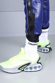 MR. RIEGILLIO Vegan Leather Pants Tracksuit 24 Blue Pant R10405