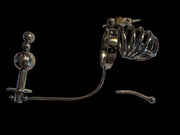 Multifunction Male Chastity Lock With Anal Hook,Penis Ring,Chastity Lock,Cock Ring T2