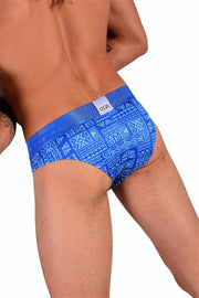 OTZI Brief Bikini Brazilian Cut Slip Aztec Blue OTI015 MX2
