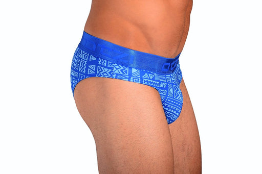 OTZI Brief Bikini Brazilian Cut Slip Aztec Blue OTI015 MX2
