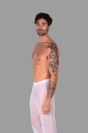 PIKANTE You Mesh Pants Supremely Soft See - Through Ankle Length Pant White 0490 49