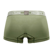 PRIVATE STRUCTURE Bamboo Boxer Viscose Mid - Waist Trunk Olive 4379 1104