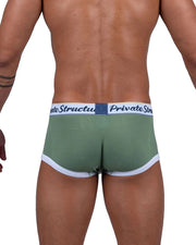 Private Structure Boxer Mid - Waist Trunk Classic Herbal Garden Green 4530 1051