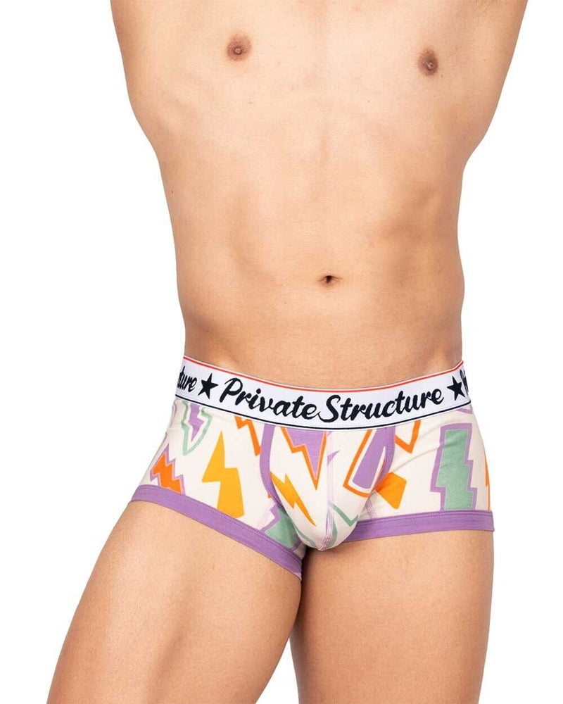 PRIVATE STRUCTURE Boxer Trunk Classic Motif in Disco Thunder Off White 4591 1165