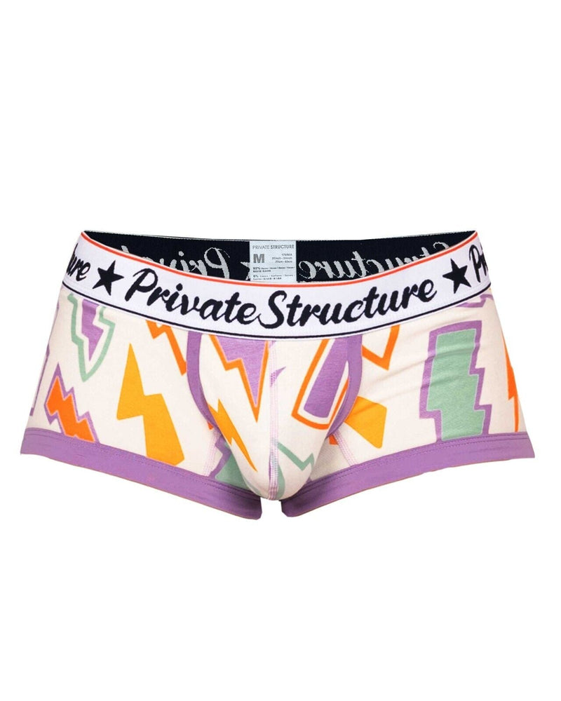 PRIVATE STRUCTURE Boxer Trunk Classic Motif in Disco Thunder Off White 4591 1166