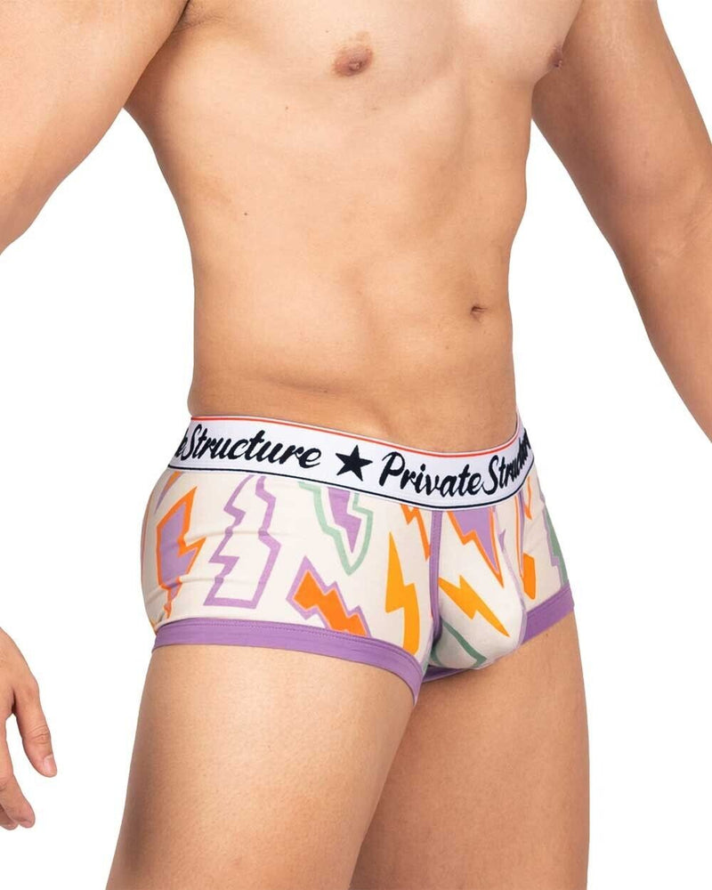 PRIVATE STRUCTURE Boxer Trunk Classic Motif in Disco Thunder Off White 4591 1162