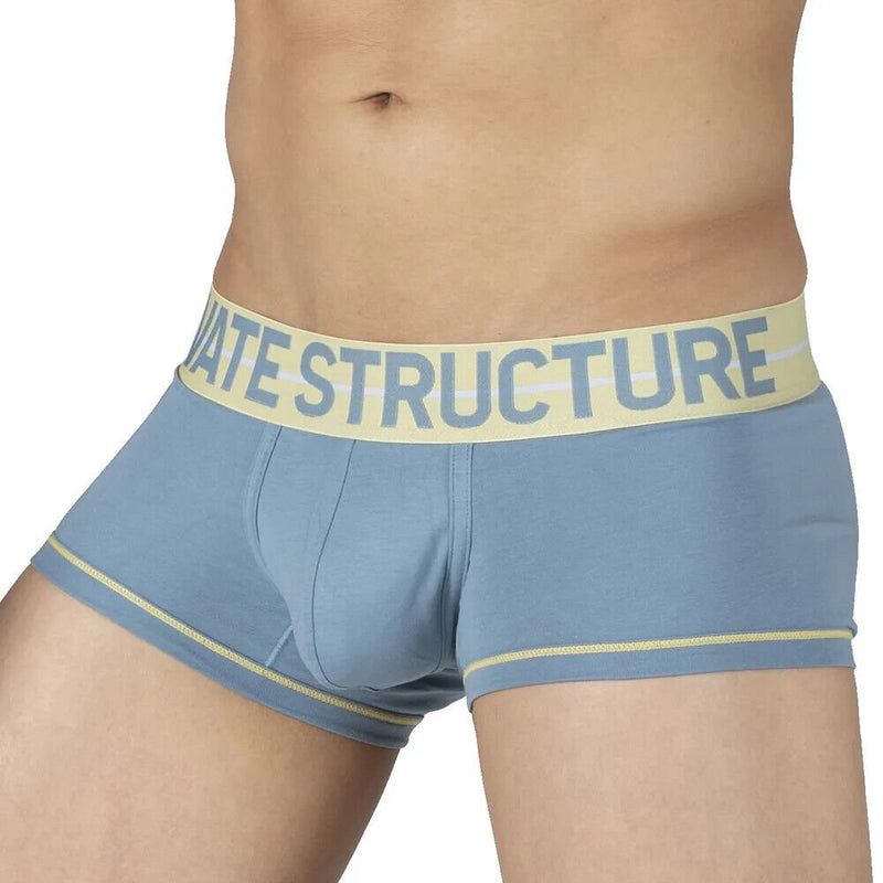 PRIVATE STRUCTURE Boxer Trunk MO - Lite Cotton Ash Blue/Butter 4103 1071