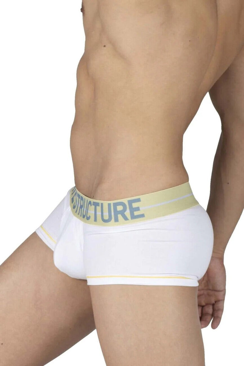 PRIVATE STRUCTURE Boxer Trunk MO - Lite Mid Waist Cotton Boxer But - White 4103 1063