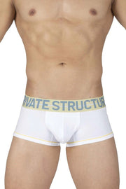 PRIVATE STRUCTURE Boxer Trunk MO - Lite Mid Waist Cotton Boxer But - White 4103 1064