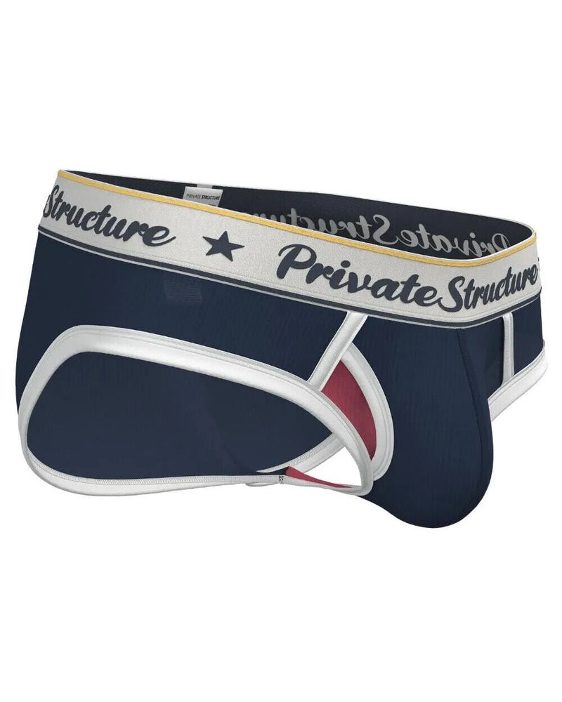 PRIVATE STRUCTURE Briefs Classic Mid - Waist Mini Brief Vintage Navy 4529 557