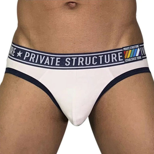 Private Structure Briefs Pride Low Rise Mini Brief White 4019 34