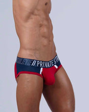 PRIVATE STRUCTURE Cotton Brief Athlete Mini Briefs Red Falcon 4388 1045