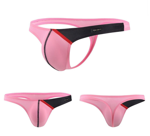 PRIVATE STRUCTURE G - String Desire Glaze 4 - Way Stretch Mesh Thong Pink 4025 1152