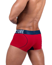 PRIVATE STRUCTURE Long Boxer Trunk Athlete Red Falcon 4389 1033