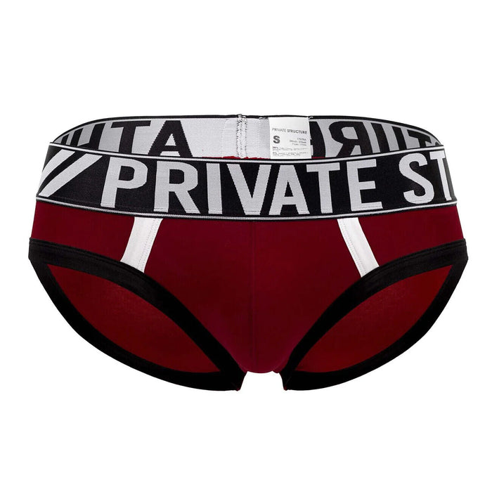 Private Structure Low Rise Brief Athlete Bamboo Mini Briefs Color Red 4186 82A