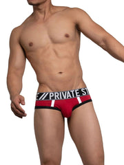 Private Structure Low Rise Brief Athlete Bamboo Mini Briefs Color Red 4186 82A2