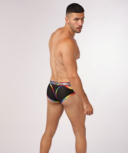 BREEDWELL Pure Pride Briefs Holographic Foil Rainbow Chevron 7