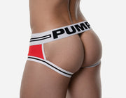 PUMP! Backless Trunk Round2 Ribbed Cotton Access Jock Red 15085 15