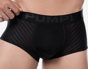PUMP! Boxer Whisper Sheer Stripes Double Nylon Cup 40mm Matt Black 11112 212