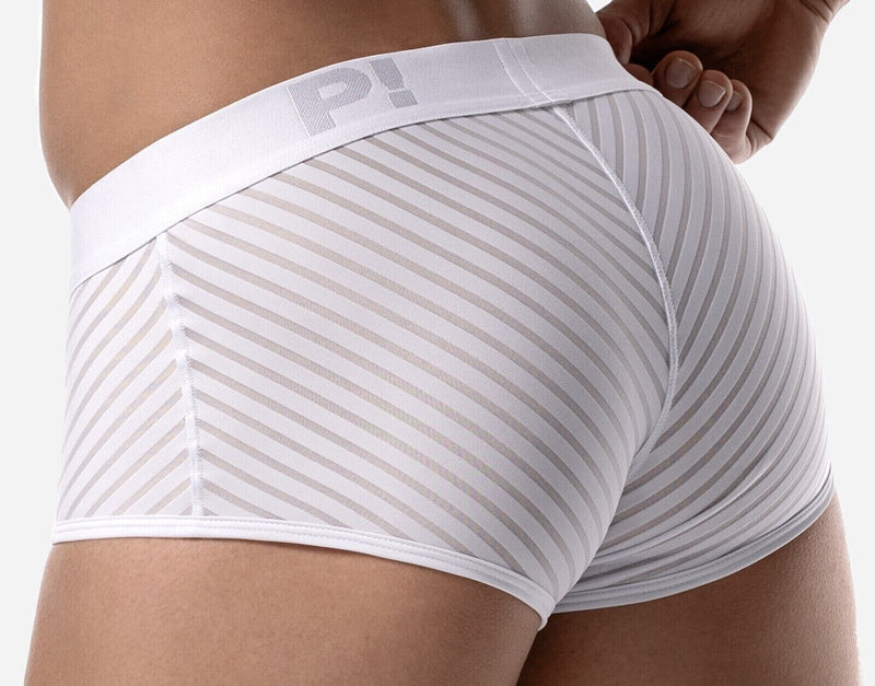 PUMP! Boxer Whisper Sheer Stripes Double Nylon Cup 40mm Matt White 11113 212