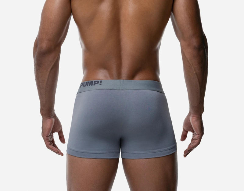 PUMP! Gray Classic Stretchy Boxer Mesh Cotton - Lined Cup Short Boxer Cut 11116 209
