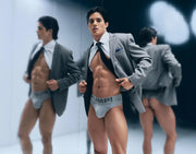 PUMP! Gray Classic Thong Cotton - Lined Cup Cotton Piping Thongs 17025 203