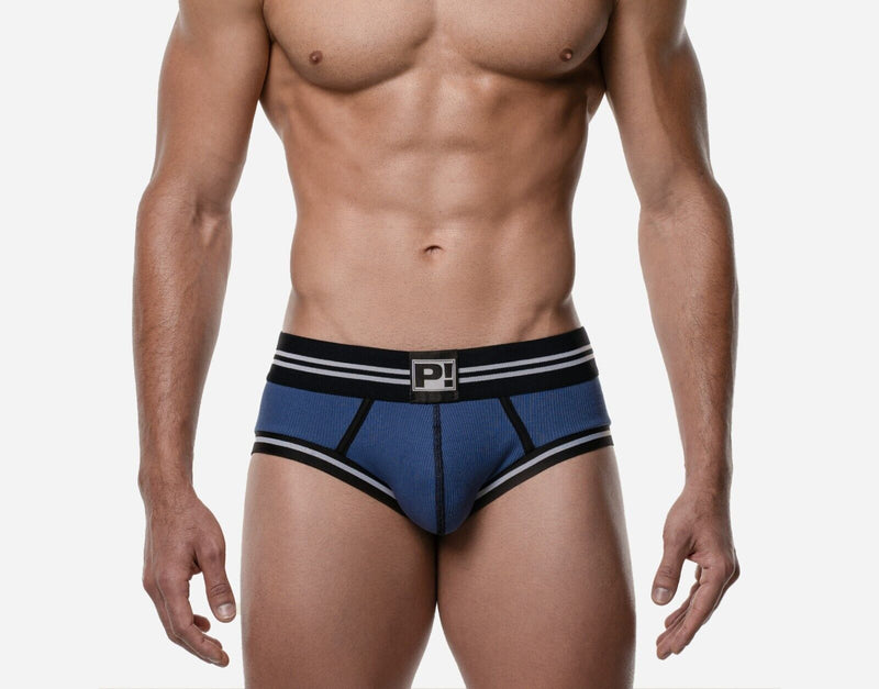 PUMP! Round2 Backless Trunk Ribbed Cotton Combo Jock Blue 15086 15