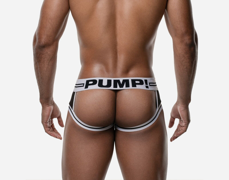 PUMP! Round2 Backless Trunk Ribbed Cotton Versatile Jock in Black 15084 16