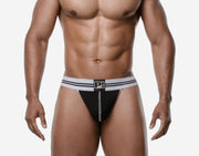 PUMP! Round2 Thongs Elastic Ribbed Cotton String in Black 17018 385