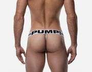 PUMP! Thongs Round2 Elastic Ribbed Cotton G - String Blue 17020 417