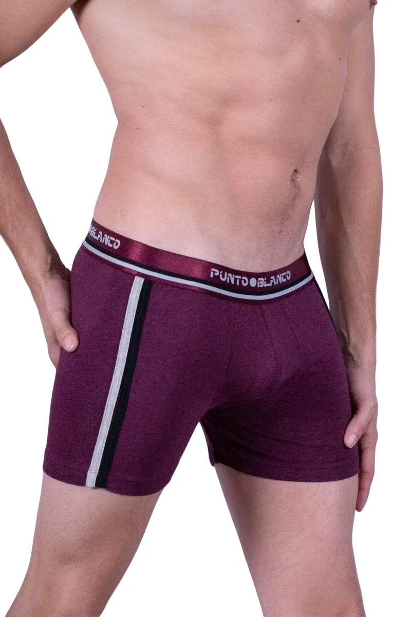 XL Punto Blanco Boxer Sport Discovery Boxers Sporty Cotton Undies Burgundy 3483 17